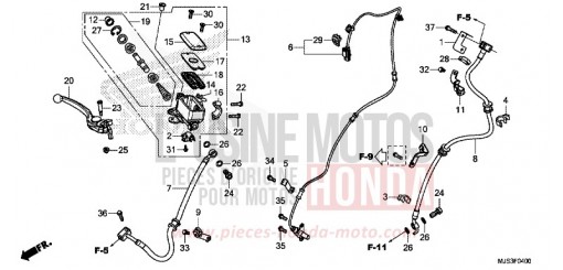 FR. BRAKE MASTER CYLINDER (NC750JF,G) NC750JF de 2015